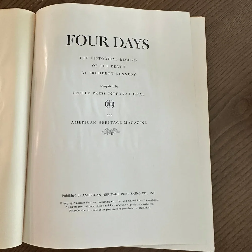 Four Days The Death of President Kennedy 1964 JFK Assassination Book Hardcover